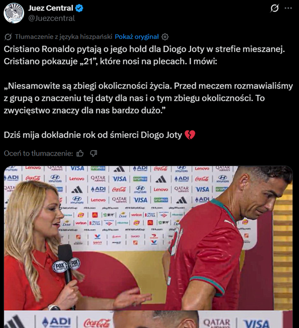Oto co ZROBIŁ CR7 w strefie wywiadów po meczu z Chorwacją!